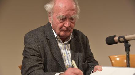 Martin Walser 2018 nach einer Lesung im Stuttgarter Literaturhaus.