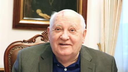 Der ehemalige Präsident der Sowjetunion, Michail Gorbatschow, in seinem Moskauer Büro.