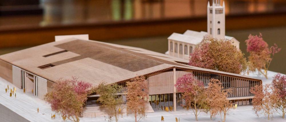 Das Modell des Siegerentwurfs des Basler Architekturbüros Herzog und de Meuron für das Museum des 20. Jahrhunderts am Kulturforum.