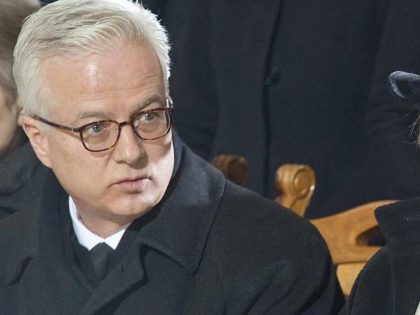 Fritz von Weizsäcker im Februar 2015 beim Staatsakt für seinen Vater im Berliner Dom.