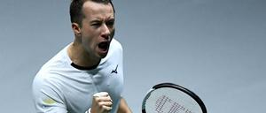 Siegerfaust. Philipp Kohlschreiber holte den entscheidenden Punkt gegen Chile.