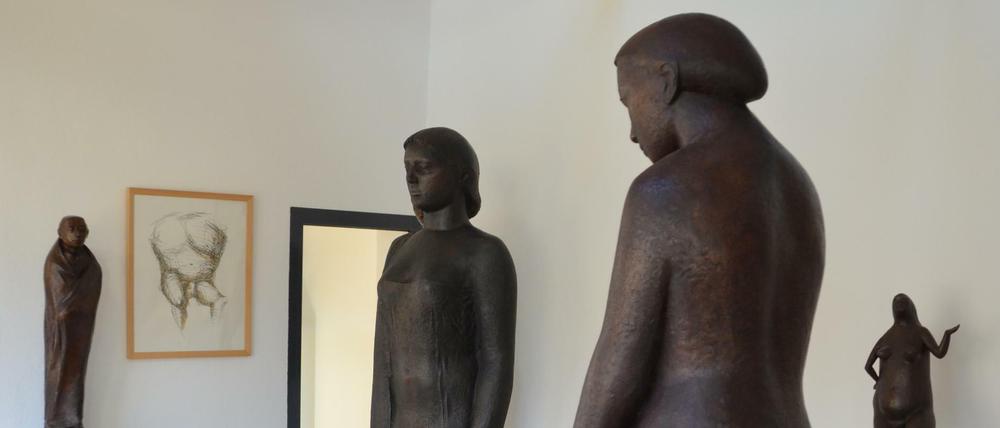 Blick in die Dauerausstellung der Plastiken von Gustav Seitz (1906-1969) im Gustav Seitz Museum in Trebnitz, Müncheberg.