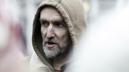  Roger Hallam bei einer Demonstration.