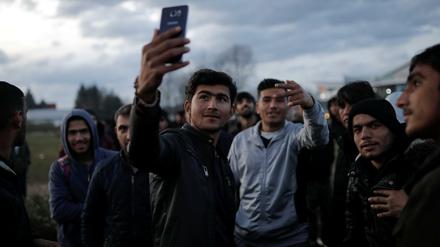 Migranten in Bihac, Bosnien und Herzegowina. 
