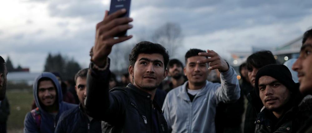 Migranten in Bihac, Bosnien und Herzegowina.