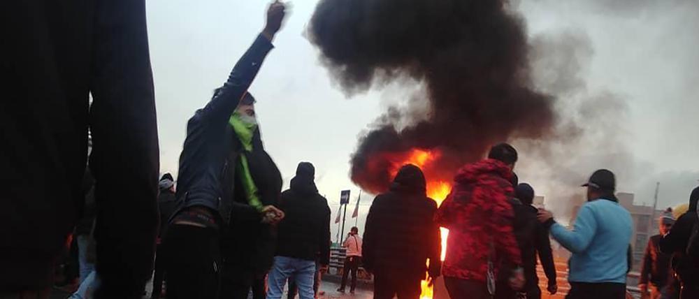 Demonstranten in Teheran