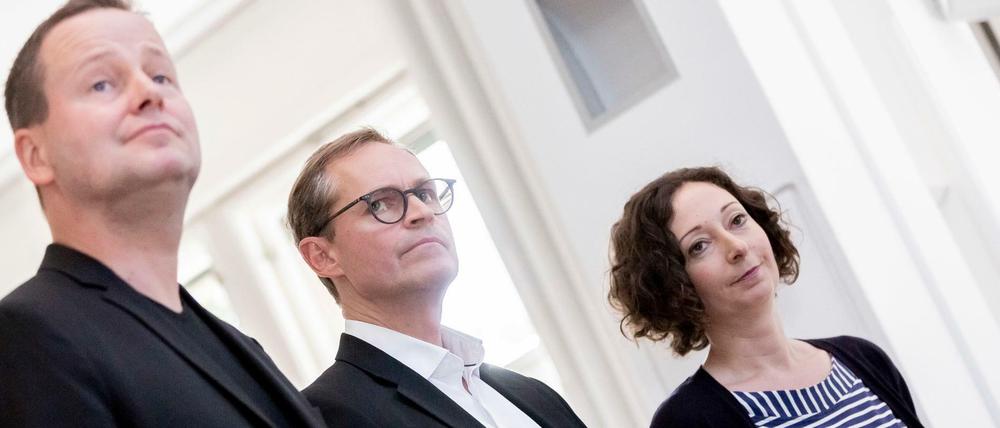 Viel Luft nach oben. Mit der Arbeit des Spitzentrios der rot-rot-grünen Koalition in Berlin sind die meisten Wähler unzufrieden.