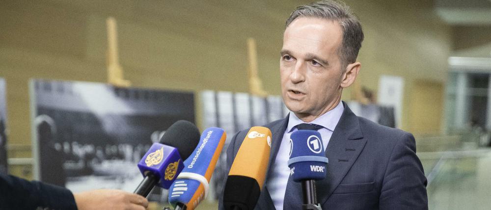 Bundesaußenminister Heiko Maas (SPD) nach dem NATO-Außenministertreffen in Brüssel.
