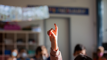 Ein Schulkind meldet sich. (Symbolfoto)
