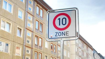 Eine Tempo-10-Zone in Spandau.