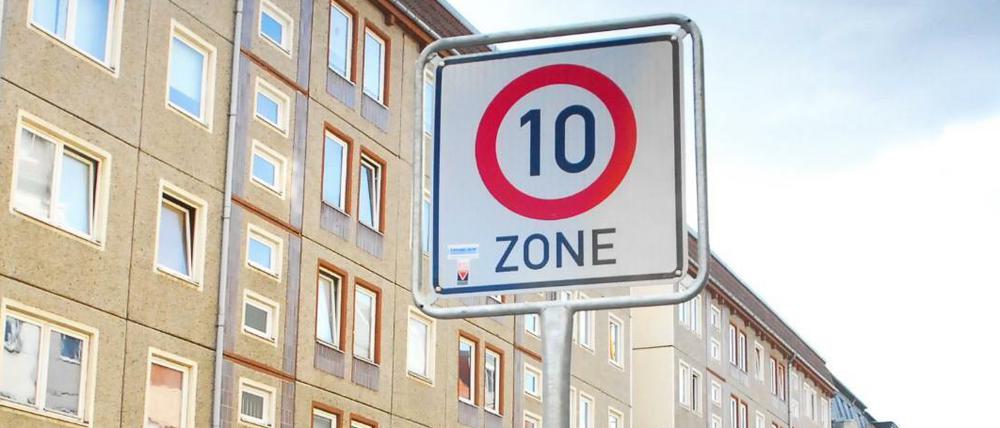Eine Tempo-10-Zone in Spandau.