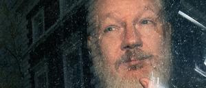 Julian Assange, Mitbegründer von WikiLeaks, kommt am 11. April 2019 am Westminster-Amtsgericht in London an.