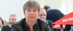 Katrin Lompscher, Senatorin für Stadtentwicklung, beim Parteitag ihrer Partei Die Linke. 