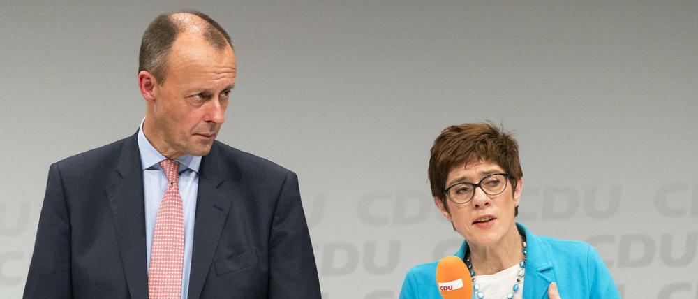 Annegret Kramp-Karrenbauer und Friedrich Merz. 