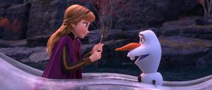 Schneemann Olaf bekommt in der Fortsetzung von Disneys "Die Eiskönigin" ein paar Sidekick-Gags mehr.