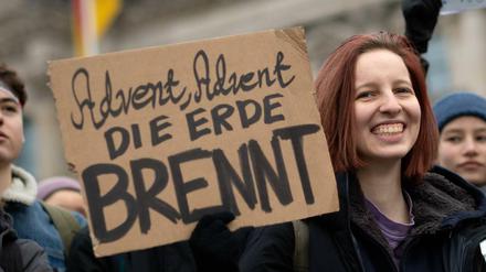 Klimaprotest vor dem Berliner Reichstag (Archivbild)