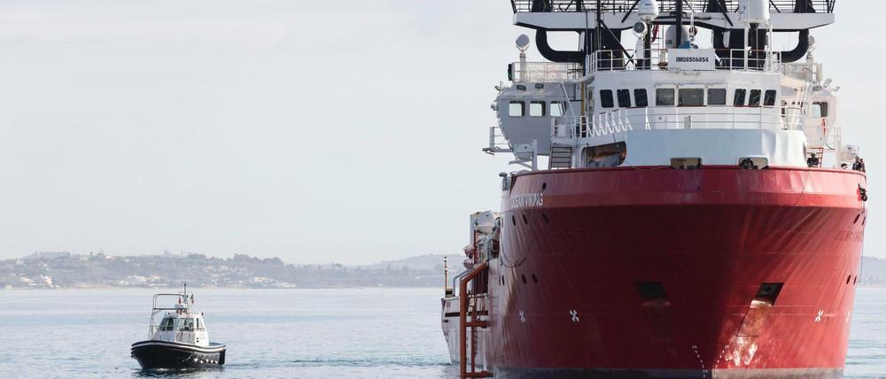 Das Rettungsschiff „Ocean Viking“.