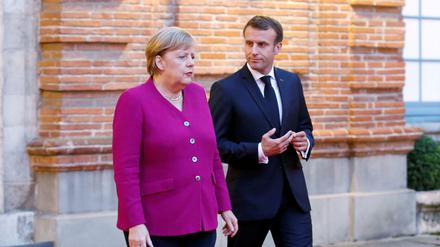 Frankreichs Staatschef Emmanuel Macron und Kanzlerin Angela Merkel im Oktober in Toulouse.