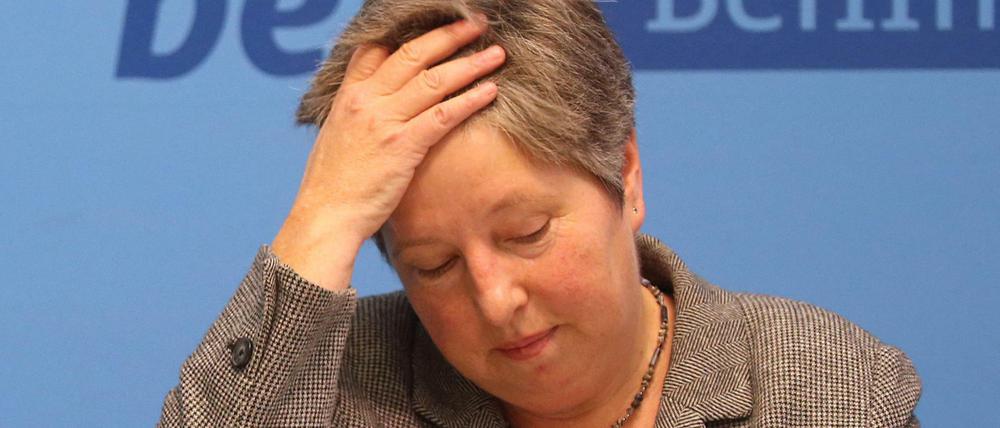 Katrin Lompscher stellt sich den Fragen zum Mietendeckel.