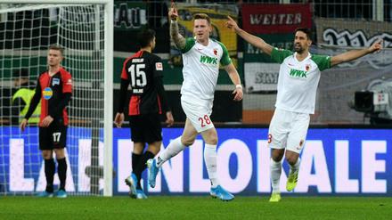 Deckel drauf. Augsburgs Andre Hahn erzielte das 3:0.