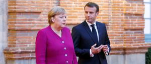 Schwierige Zeit: Bundeskanzlerin Angela Merkel und Frankreichs Präsident Emmanuel Macron.