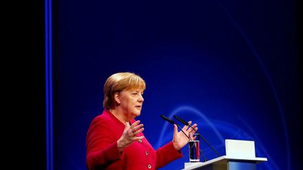 Merkel spricht auf dem Internet Governance Forum der Vereinten Nationen in Berlin. 