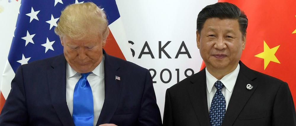 US-Präsident Donald Trump und Chinas Präsident Xi Jinping am Rande des G-20-Gipfels in Japan.