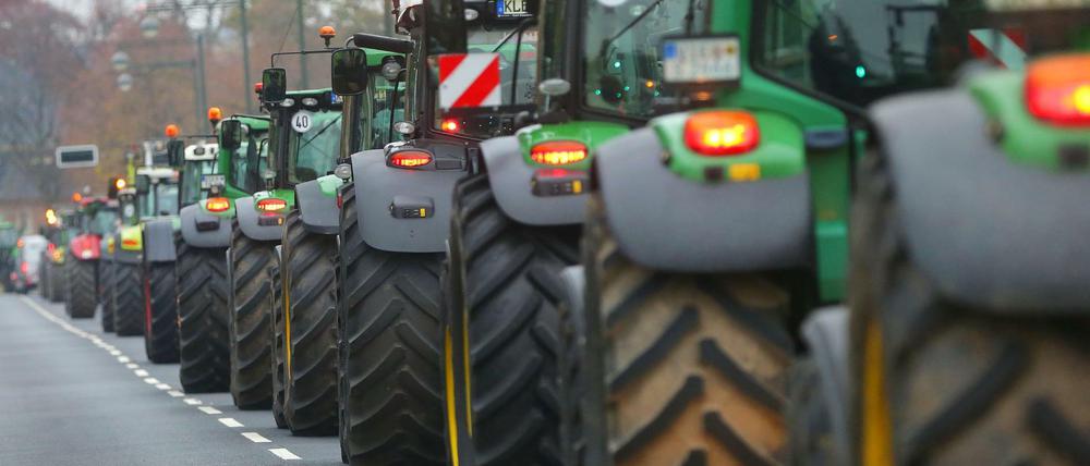 Der Protest richtet sich gegen die Agrarpläne der Bundesregierung.