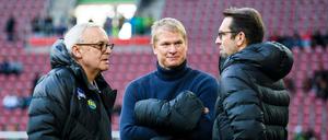 In der Bredoullie. Präsident Werner Gegenbauer (links), Paul Keuter von der Geschäftsleitung und Geschäftsführer Michael Preetz.
