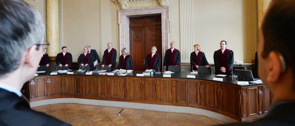 Symbolbild. Die Richter und Richterinnen des Berliner Verfassungsgerichtes.