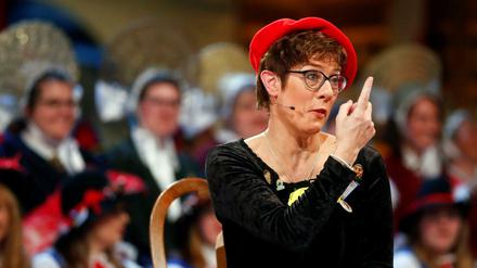 Kam nicht überall gut an: Annegret Kramp-Karrenbauers Auftritt beim Stockacher Narrengericht im Februar 2019. 