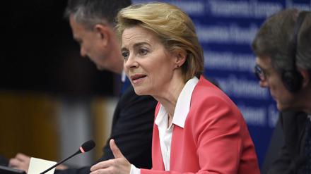 Die neue EU-Kommissionschefin Ursula von der Leyen am Mittwoch im Europaparlament.
