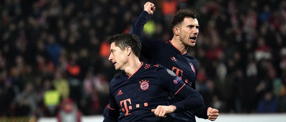 Rekord und Debüt: Robert Lewandowski und Leon Goretzka.