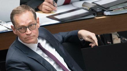 Berlins Regierender Bürgermeister Michael Müller (SPD) im Plenum des Abgeordnetenhauses.