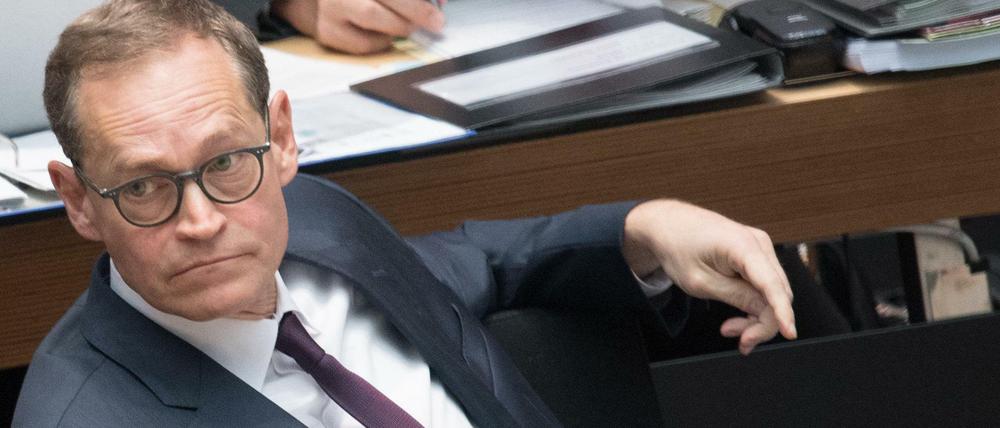 Berlins Regierender Bürgermeister Michael Müller (SPD) im Plenum des Abgeordnetenhauses.