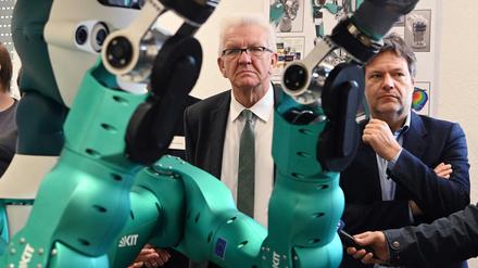 Baden-Württembergs Ministerpräsident Winfried Kretschmann und Grünen-Chef Robert Habeck.