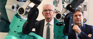 Baden-Württembergs Ministerpräsident Winfried Kretschmann und Grünen-Chef Robert Habeck.