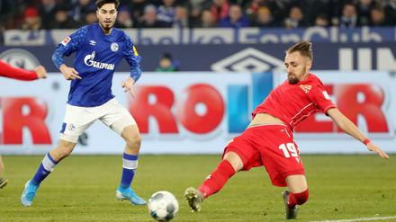 Mittendrin: Florian Hübner (rechts) stand gegen Schalke wieder für den 1. FC Union auf dem Platz.