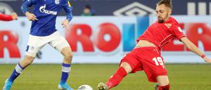 Mittendrin: Florian Hübner (rechts) stand gegen Schalke wieder für den 1. FC Union auf dem Platz.