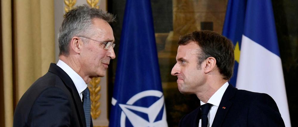 Nato-Generalsekretär Jens Stoltenberg und Frankreichs Präsident Emmanuel Macron bei einem Treffen Ende November.