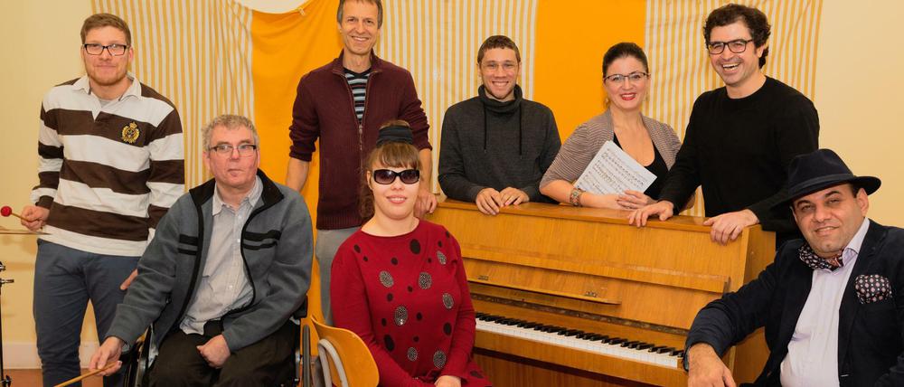 Das integrative Utopia Orchester in ihrem Proberaum im Stadtschloss Moabit am 29. November 2019.