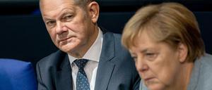 Wie weiter in der Koalition? Olaf Scholz und Angela Merkel im Bundestag.