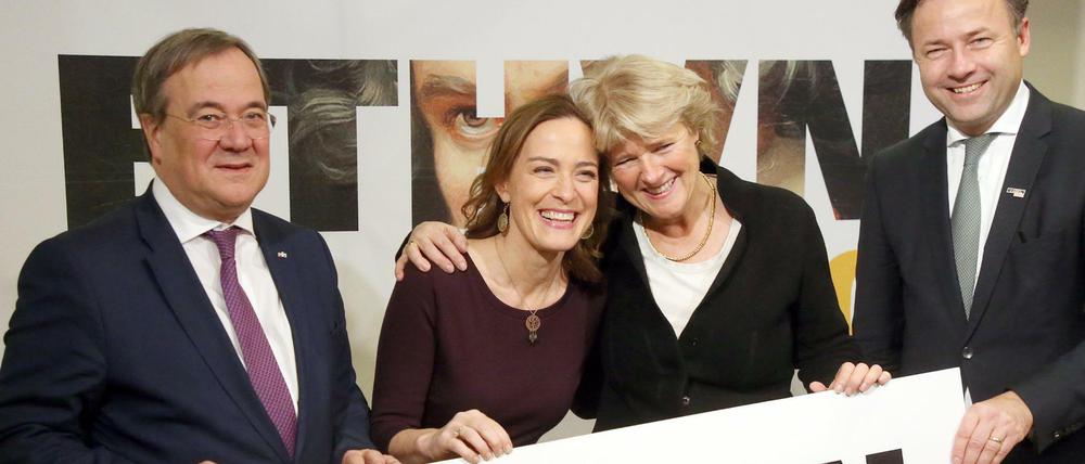 Von links nach rechts: Armin Laschet, Sarah Willis, Monika Grütters und Malte Boecker, Geschäftsführer von BTHVN2020
