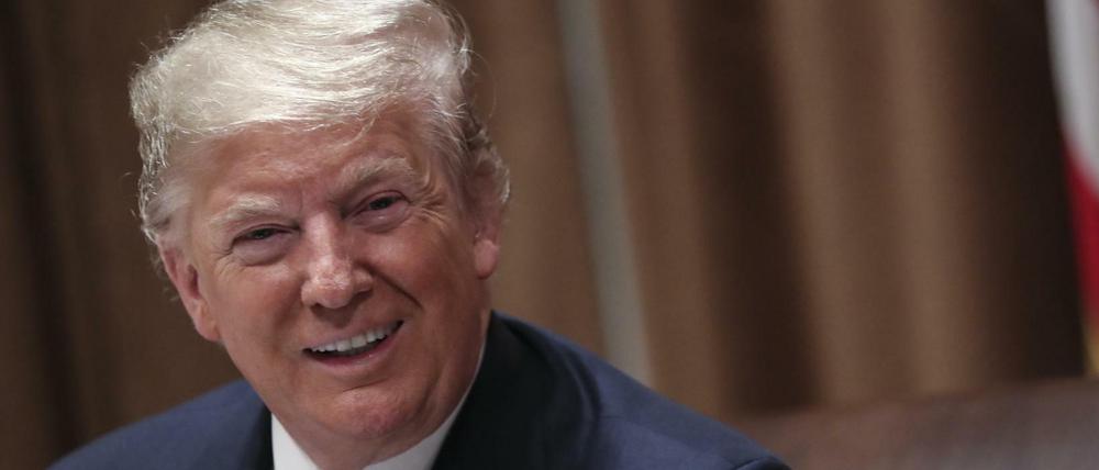 US-Präsident Donald Trump spricht im Weißen Haus mit Vertretern des Sicherheitsrat der Vereinten Nationen.