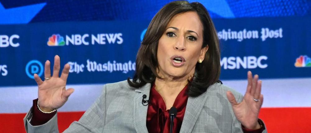 Die kalifornische Senatorin Kamala Harris bei der TV-Debatte der Demokraten Mitte November.