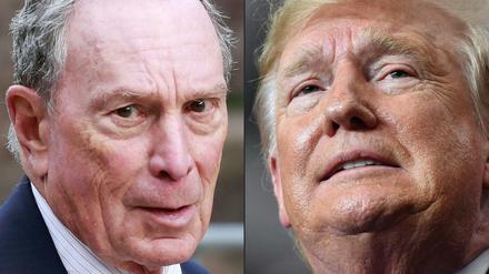 Michael Bloomberg (l.), Donald Trump. 