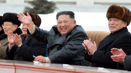 Freude bei der Einweihung von Samjiyon: Nordkoreas Machthaber Kim Jong Un 