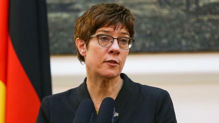 Verteidigungsministerein Annegret Kramp-Karrenbauer im afghanischen Kabul am 3. Dezember 2019