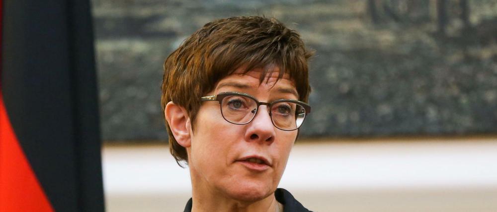 Verteidigungsministerein Annegret Kramp-Karrenbauer im afghanischen Kabul am 3. Dezember 2019