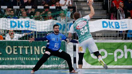 Wieder da: Füchse-Keeper Martin Ziemer stand in Hannover seinen früheren Teamkollegen gegenüber.